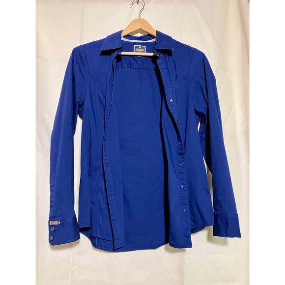 Express The Essentials Shirt Blue Button-up Women’s Size Medium. - Picture 3 of 7